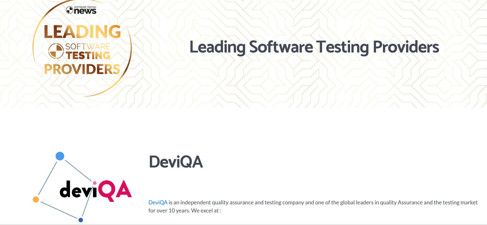 DeviQA is a leading software testing company