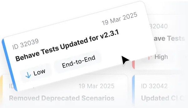 Behave test support & maintenance