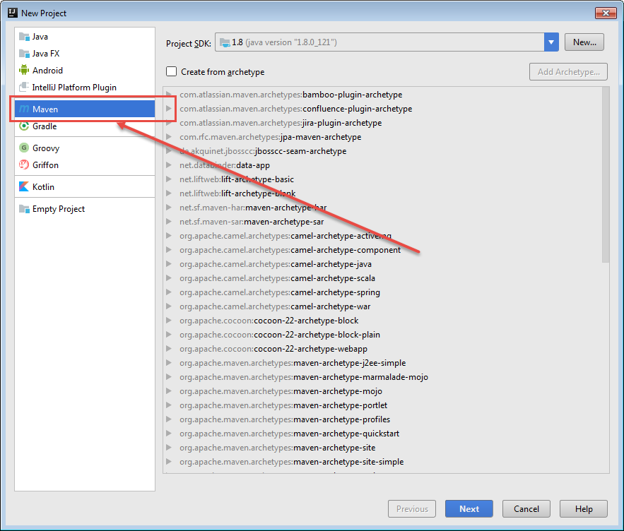 Create the Maven Project in Intellij IDEA