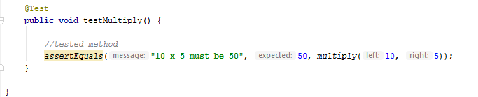 Example of JUnit test