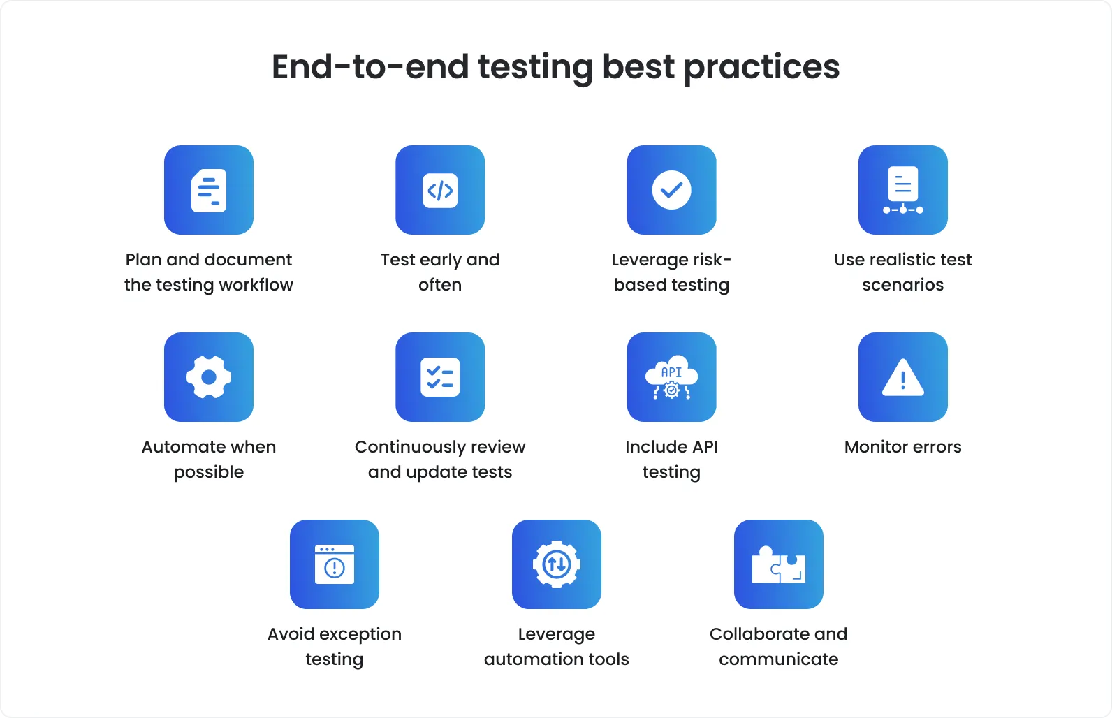 End-to-End testing best practices