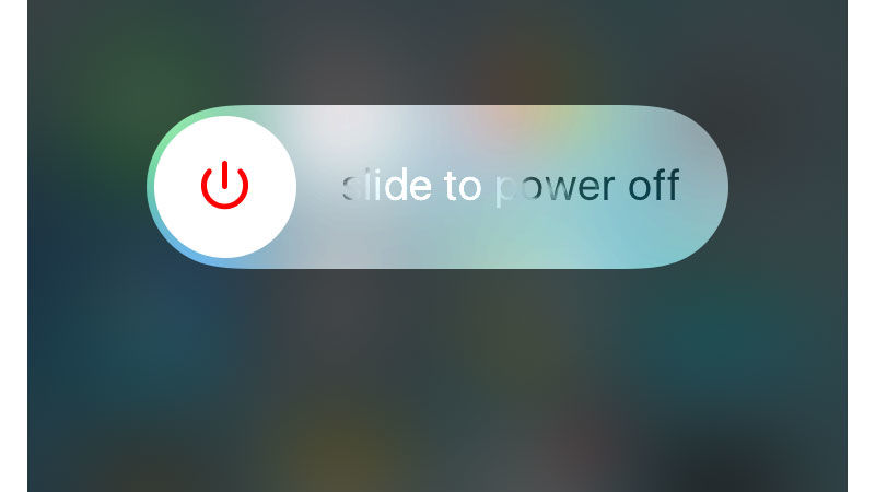 Slide to power off